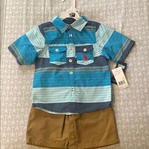 Toddler set pants and button down shirt